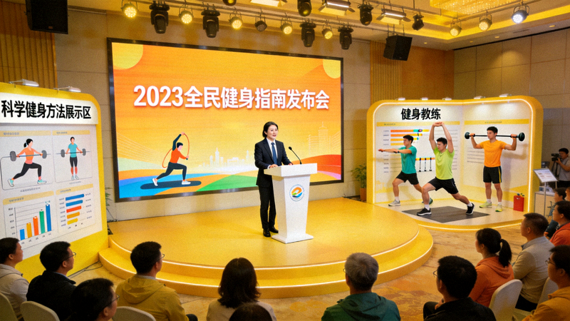 2023全民健身指南发布会现场 - 展示科学健身方法