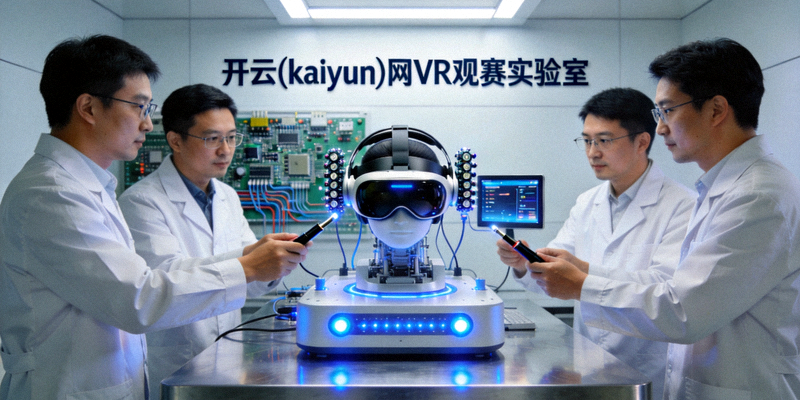 开云(kaiyun)网VR观赛实验室，工程师正在测试下一代虚拟现实观赛设备