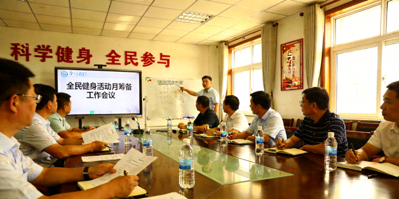 全民健身活动月筹备工作会议现场 - 各部门负责人讨论活动实施方案