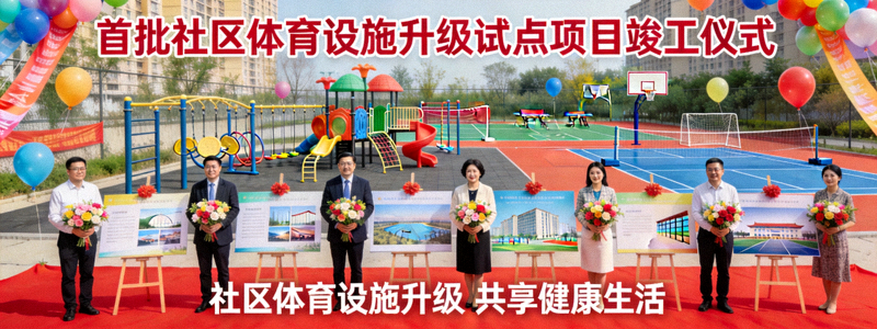 首批社区体育设施升级试点项目竣工仪式现场