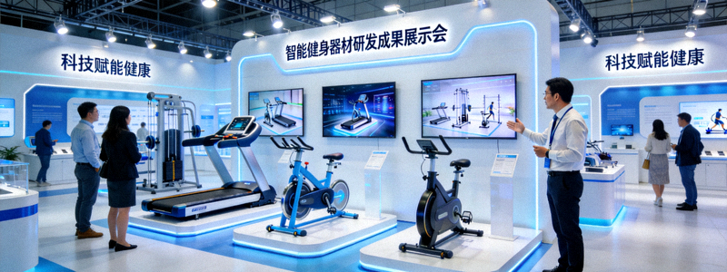 智能健身器材研发成果展示会现场