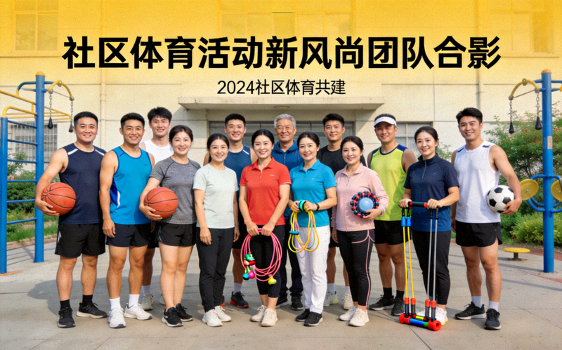社区体育活动新风尚团队合影 - 成员来自不同背景，共同为社区体育努力