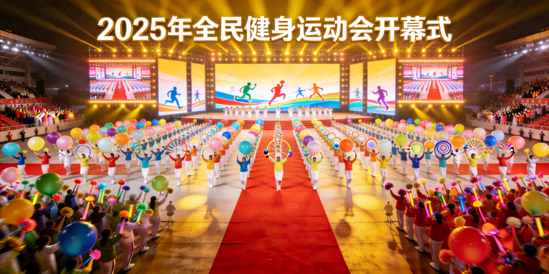 2025年全民健身运动会开幕式团体表演壮观场面
